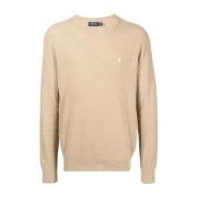 Polo Ralph Lauren Klassisk Beige Stickad Pullover Beige, Herr