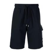 C.p. Company Blåa Casual Shorts med Cargo Ficka Blue, Herr