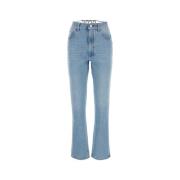 Gcds Klassiska Denim Jeans Blue, Dam