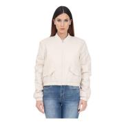 Jacqueline de Yong Beige Dixie Regular Fit Bomberjacka Beige, Dam