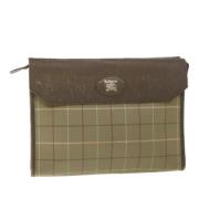 Burberry Vintage Pre-owned Tyg kuvertvskor Brown, Dam