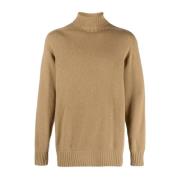 Officine Générale Lyxig Seamless Turtleneck Sweater Brown, Herr