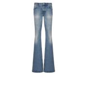 Balmain Blå tvätt vintage denim jeans Blue, Herr