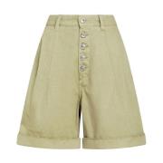 Etro Stiliga olivgröna sommarshorts Green, Dam