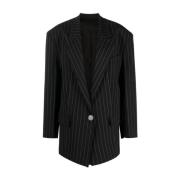 The Attico Elegant Glen Blazer Black, Dam