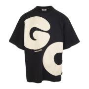 Gcds Logo Bomull T-Shirt Black, Herr
