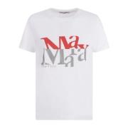 Max Mara Max Mara Dam Bomull T-shirt White, Dam