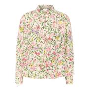 Part Two Blus med Multi Flower Print Multicolor, Dam