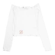 Siedrés Elegant Off The Shoulder Top White, Dam