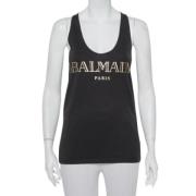 Balmain Pre-owned Pre-owned Bomull toppar Black, Dam