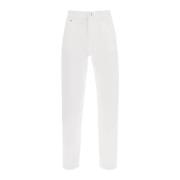 Loulou Studio Ekologiska bomulls cropped straight cut jeans White, Dam
