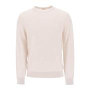 Agnona Cashmere Silk Sweater, Klassisk Stil Beige, Herr