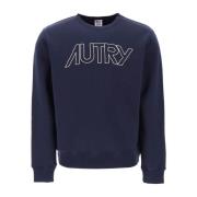 Autry Sweatshirt med broderad logotyp Blue, Herr