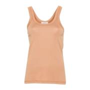 Lemaire Ribbad Tank Top i Bränt Sand Orange, Dam