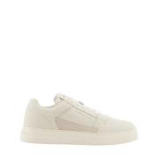 Emporio Armani Vita Låga Sneakers med Perforerad Tå White, Herr