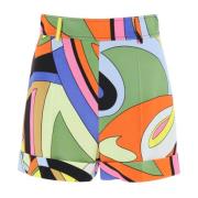 Moschino Multifärgade Tryckta Shorts Multicolor, Dam