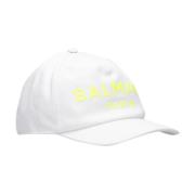 Balmain Barn Baseball Bomullshatt med Logotyp White, Dam