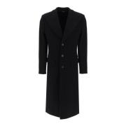 Dolce & Gabbana Techno Wool Deconstructed Coat Black, Herr