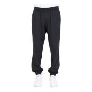 Adidas Originals Svarta French Terry Sweatpants med Broderad Treklöver...