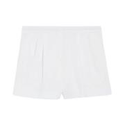 Max Mara Vita Stretchshorts i Bomull White, Dam