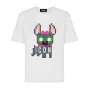 Dsquared2 Icon Hilde Easy T-Shirt White, Dam