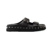 ASH Svarta Studded Sandaler Black, Dam