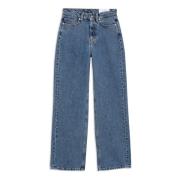 Axel Arigato Avslappnad Mid-Rise Bomull-Denim Jeans Blue, Dam