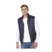 Parajumpers Marinblå Quiltad Ärmlös Gilet med Hög Krage Blue, Herr