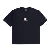 Champion Svart Mitten Broderad Logga Tee Black, Herr