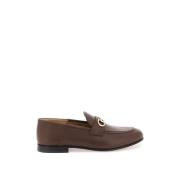 Salvatore Ferragamo Gancini Loafers med Guld Detalj Brown, Herr