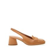 Halmanera Caramello Slingback med 50mm Klack Brown, Dam