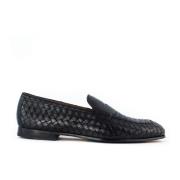 Doucal's Svarta Läder Penny Loafers Black, Herr