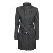 Fay Klassisk Virginia Trenchcoat Black, Dam