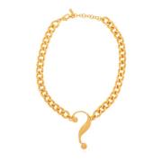 Moschino Halsband med charm Yellow, Dam