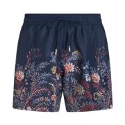 Etro Havskläder Swim-Trunk Roma - Blått Tryck Blue, Herr