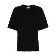 Dries Van Noten Svarta Bomull Jersey T-shirts och Polos Black, Dam