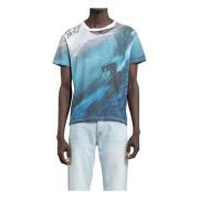 ERL Riven Krage Beach Boys T-Shirt Blue, Herr