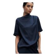 Ahlvar Gallery Lima silkes t-shirt Blue, Dam