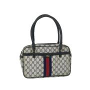 Gucci Vintage Pre-owned Canvas handvskor Blue, Dam