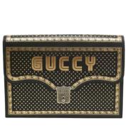 Gucci Vintage Pre-owned Laeder kuvertvskor Black, Dam