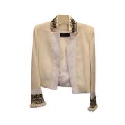 Balmain Pre-owned Pre-owned Polyester ytterklder Beige, Dam