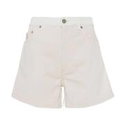 Stella McCartney Ecru Denim Short Shorts Beige, Dam