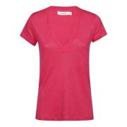 IRO Fushia Rodeo T-Shirt Pink, Dam