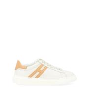 Hogan Sneaker H365 i elfenben och beige läder White, Dam