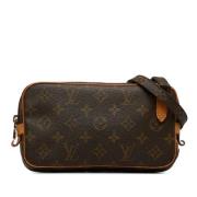 Louis Vuitton Vintage Pre-owned Canvas axelremsvskor Brown, Dam