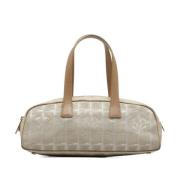 Chanel Vintage Pre-owned Canvas handvskor Beige, Dam