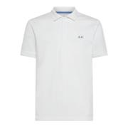 Sun68 Vit Polo T-shirt i fast modell White, Herr