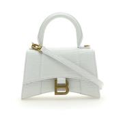 Balenciaga Timeglas Topphandväska XS White, Dam