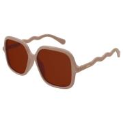 Chloé Pink/Brown Sunglasses Pink, Unisex