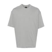 Emporio Armani Gråa Bomull T-shirts och Polos med Appliqué Logo Gray, ...